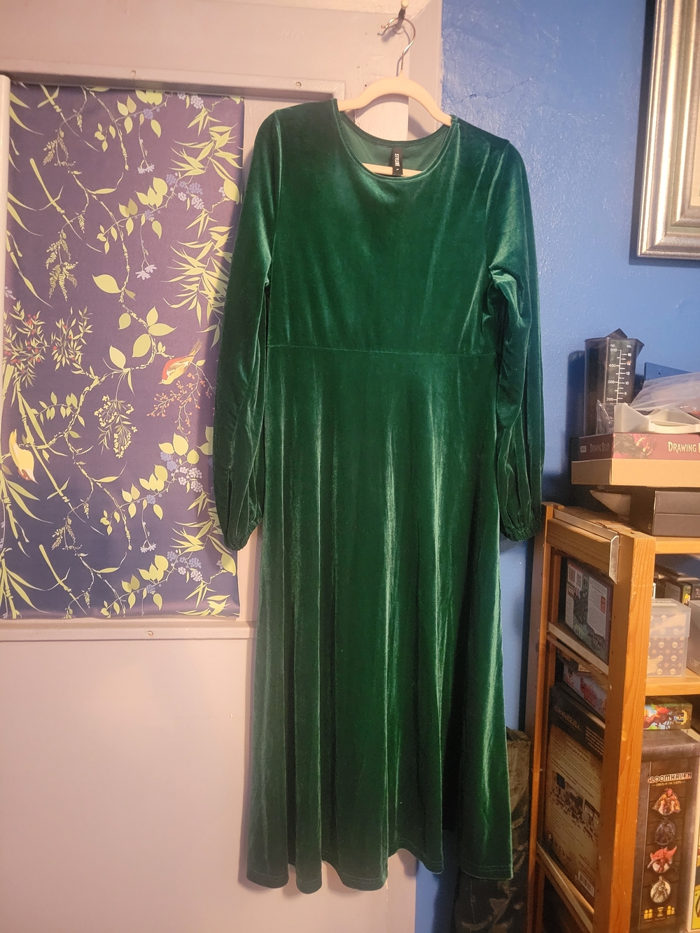 STYLEWE Emerald Velvet Crewneck Dress